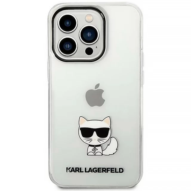 Чехол Karl Lagerfeld Choupette Body для iPhone 14 Pro Transparent (KLHCP14LCTTR)