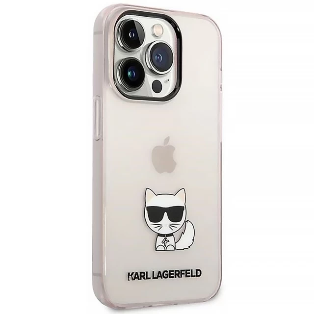 Чехол Karl Lagerfeld Choupette Body для iPhone 14 Pro Transparent (KLHCP14LCTTRI)