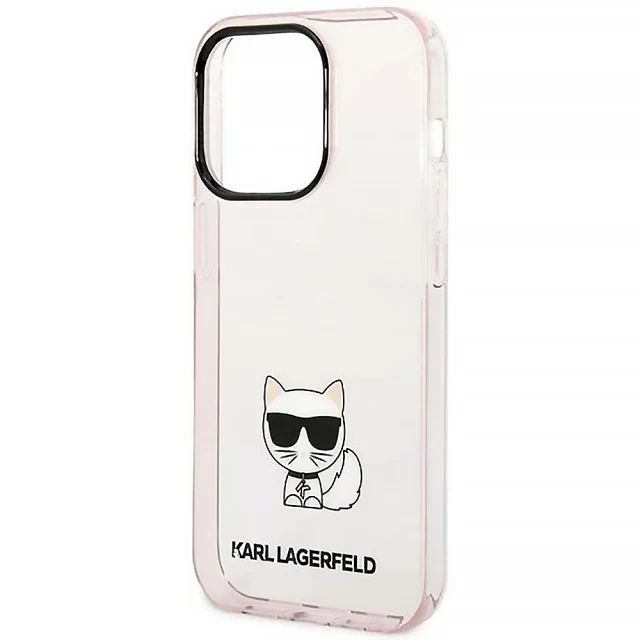 Чехол Karl Lagerfeld Choupette Body для iPhone 14 Pro Transparent (KLHCP14LCTTRI)