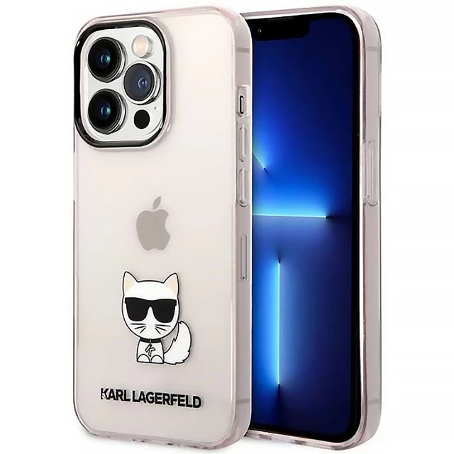 Чехол Karl Lagerfeld Choupette Body для iPhone 14 Pro Transparent (KLHCP14LCTTRI)