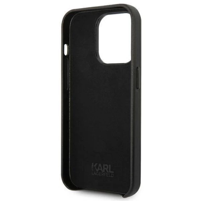 Чохол Karl Lagerfeld Leather Perforated Logo для iPhone 14 Pro Black (KLHCP14LFWHK)