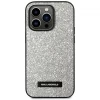 Чехол Karl Lagerfeld Glitter Plaque Logo для iPhone 14 Pro Silver (KLHCP14LG2ELS)