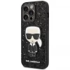 Чехол Karl Lagerfeld Glitter Flakes Iconik для iPhone 14 Pro Black (KLHCP14LGFKPK)