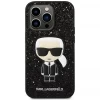 Чохол Karl Lagerfeld Glitter Flakes Iconik для iPhone 14 Pro Black (KLHCP14LGFKPK)