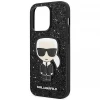 Чехол Karl Lagerfeld Glitter Flakes Iconik для iPhone 14 Pro Black (KLHCP14LGFKPK)