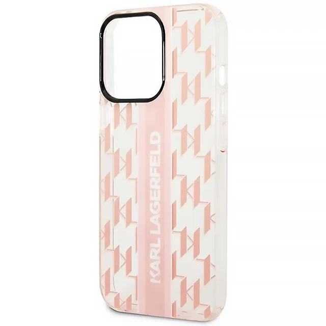 Чехол Karl Lagerfeld Mono Vertical Stripe для iPhone 14 Pro Pink (KLHCP14LHKLSPCP)