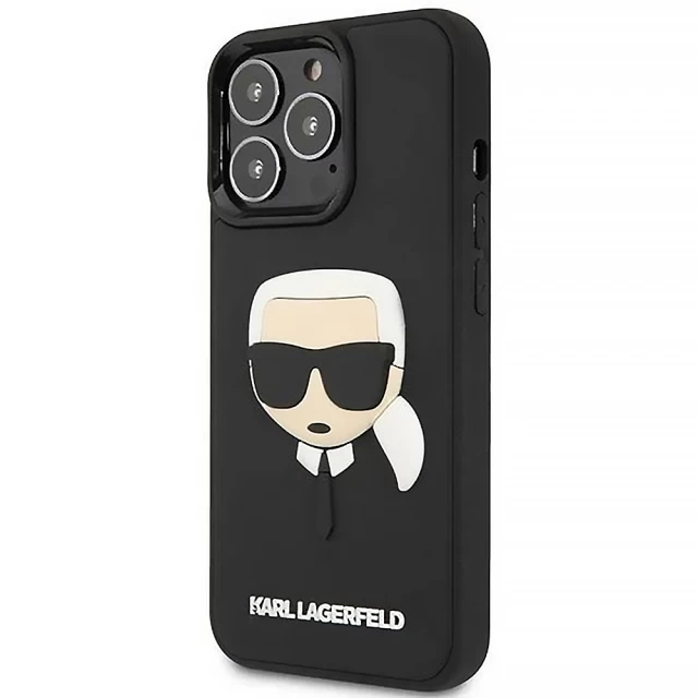 Чехол Karl Lagerfeld 3D Rubber Karl's Head для iPhone 14 Pro Black (KLHCP14LKH3DBK)