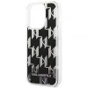 Чехол Karl Lagerfeld Liquid Glitter Monogram для iPhone 14 Pro Black (KLHCP14LLMNMK)