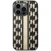 Чехол Karl Lagerfeld Monogram Stripe для iPhone 14 Pro Brown (KLHCP14LPGKLSKW)