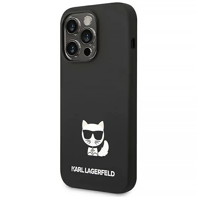 Чехол Karl Lagerfeld Silicone Choupette Body для iPhone 14 Pro Black (KLHCP14LSLCTBK)