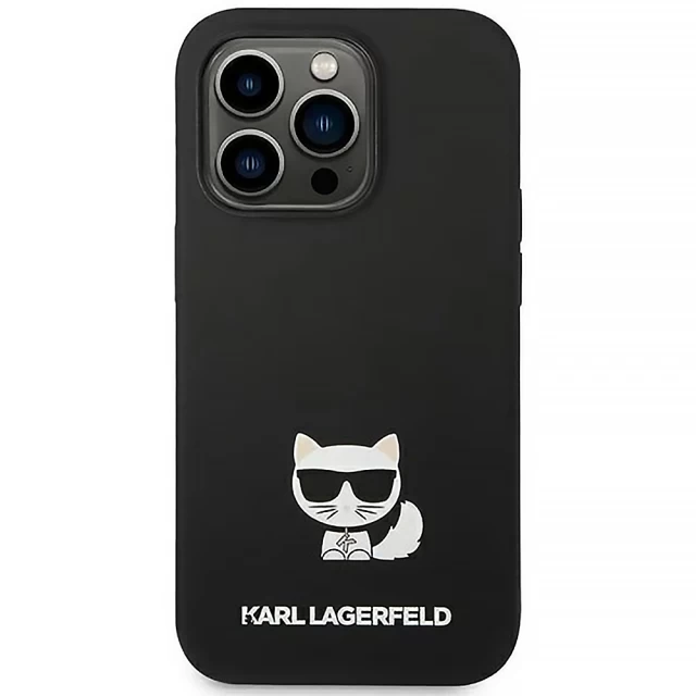 Чохол Karl Lagerfeld Silicone Choupette Body для iPhone 14 Pro Black (KLHCP14LSLCTBK)