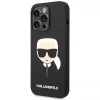 Чохол Karl Lagerfeld Silicone Karl's Head для iPhone 14 Pro Black (KLHCP14LSLKHBK)