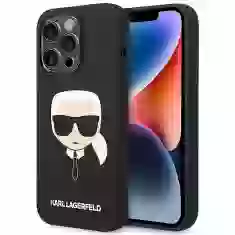 Чехол Karl Lagerfeld Silicone Karl's Head для iPhone 14 Pro Black (KLHCP14LSLKHBK)