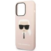 Чехол Karl Lagerfeld Silicone Karl's Head для iPhone 14 Pro Pink (KLHCP14LSLKHLP)