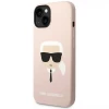 Чохол Karl Lagerfeld Silicone Karl's Head для iPhone 14 Light Pink with MagSafe (KLHMP14SSLKHLP)