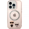 Чехол Karl Lagerfeld Karl & Choupette для iPhone 14 Pro Max Pink with MagSafe (KLHMP14XHKCP)