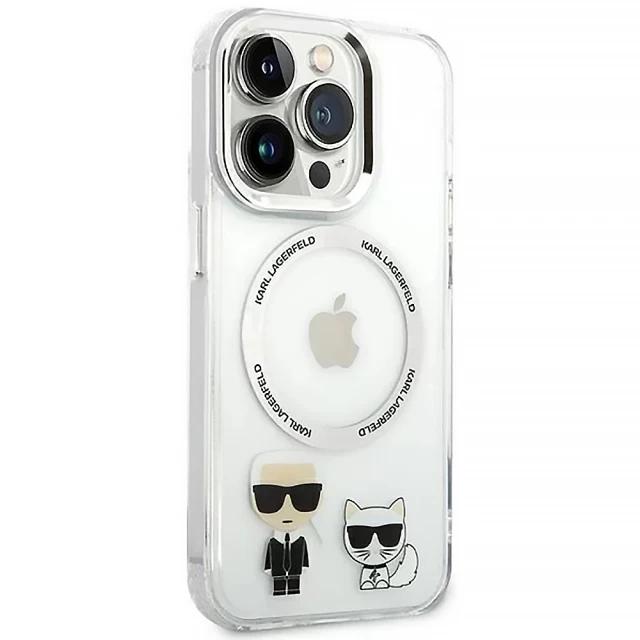 Чехол Karl Lagerfeld Karl & Choupette для iPhone 14 Pro Max Clear with MagSafe (KLHMP14XHKCT)