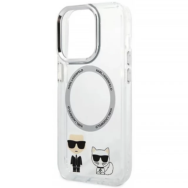 Чохол Karl Lagerfeld Karl & Choupette для iPhone 14 Pro Max Clear with MagSafe (KLHMP14XHKCT)