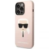 Чехол Karl Lagerfeld Silicone Karl's Head для iPhone 14 Pro Max Light Pink with MagSafe (KLHMP14XSLKHLP)