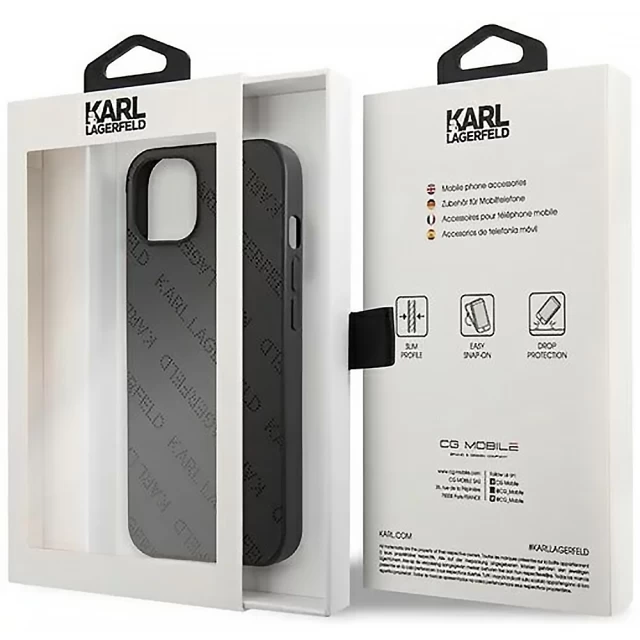 Чехол Karl Lagerfeld Perforated Allover для iPhone 13 mini Black (KLHCP13SPTLK)