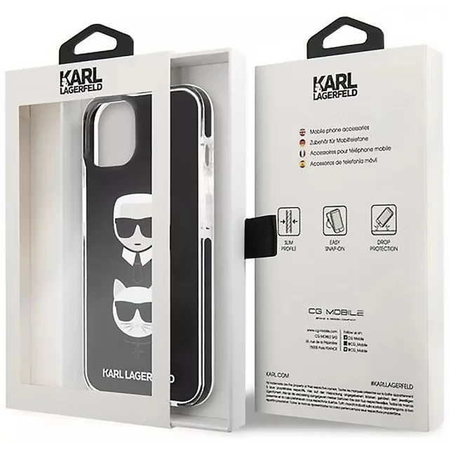 Чехол Karl Lagerfeld Choupette Head для iPhone 13 mini Black (KLHCP13STPE2TK)