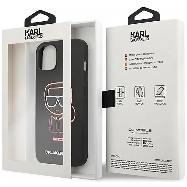 Чехол Karl Lagerfeld Karl Iconik Outline для iPhone 13 mini Multicolor (KLHCP13STUOK)