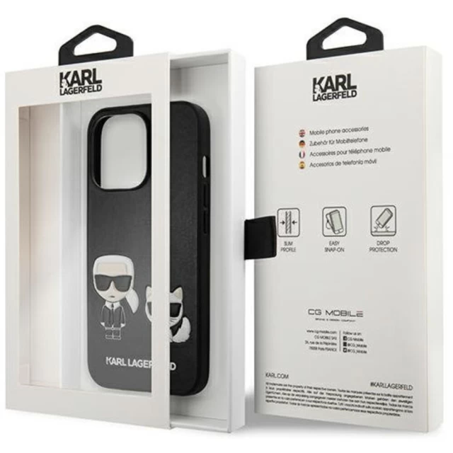 Чехол Karl Lagerfeld Karl & Choupette для iPhone 13 Pro Max Black (KLHCP13XPCUSKCBK)