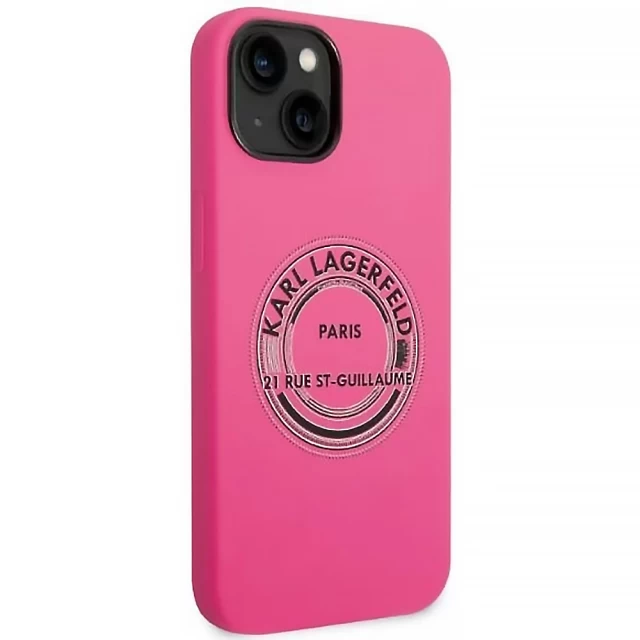 Чохол Karl Lagerfeld Silicone RSG для iPhone 14 Plus Pink (KLHCP14MSRSGRCF)