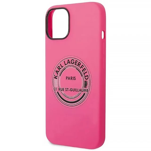 Чехол Karl Lagerfeld Silicone RSG для iPhone 14 Pink (KLHCP14SSRSGRCF)