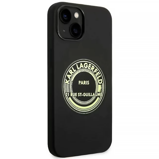 Чехол Karl Lagerfeld Silicone RSG для iPhone 14 Black (KLHCP14SSRSGRCK)