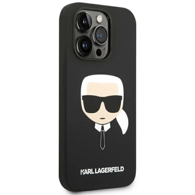 Чехол Karl Lagerfeld Karl's Head для iPhone 14 Pro Max Black (KLHCP14XSLKHBK)