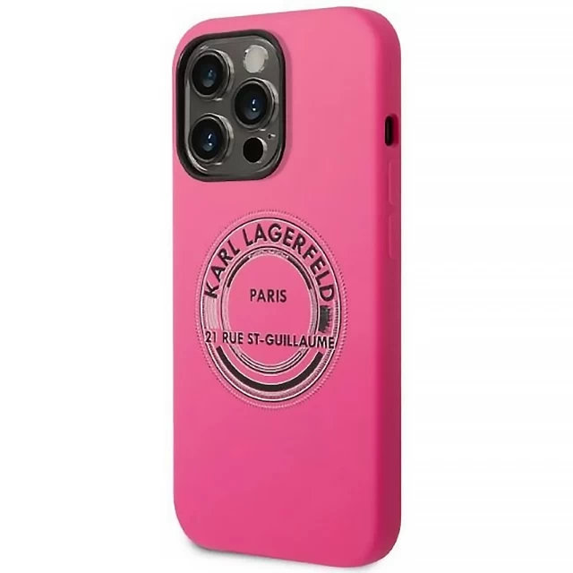 Чохол Karl Lagerfeld Silicone RSG для iPhone 14 Pro Max Pink (KLHCP14XSRSGRCF)