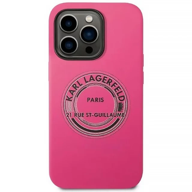 Чохол Karl Lagerfeld Silicone RSG для iPhone 14 Pro Max Pink (KLHCP14XSRSGRCF)