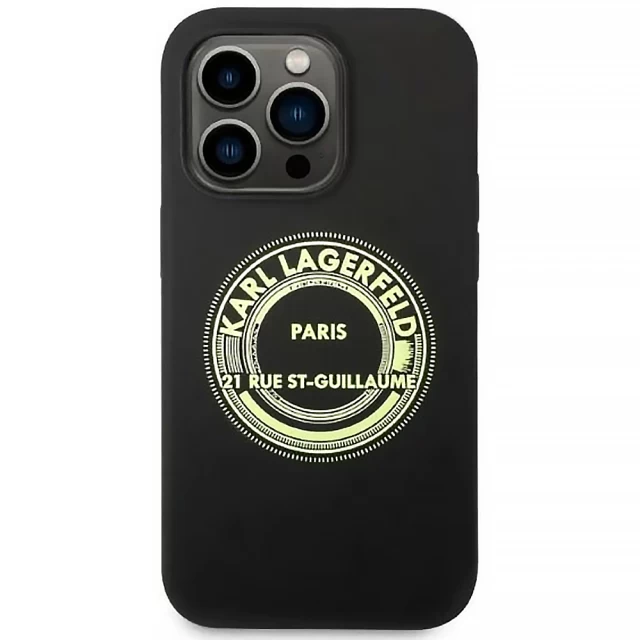 Чехол Karl Lagerfeld Silicone RSG для iPhone 14 Pro Max Black (KLHCP14XSRSGRCK)