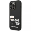 Чохол Karl Lagerfeld Liquid Silicone Karl & Choupette для iPhone 14 Pro Black with MagSafe (KLHMP14LSSKCK)