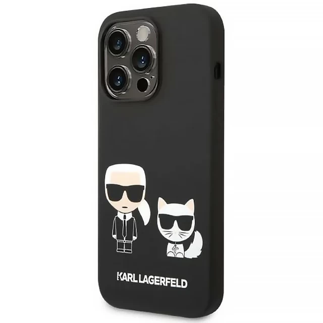 Чехол Karl Lagerfeld Liquid Silicone Karl & Choupette для iPhone 14 Pro Max Black with MagSafe (KLHMP14XSSKCK)