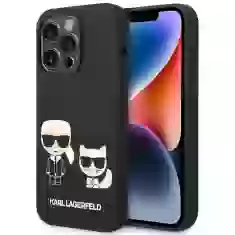Чохол Karl Lagerfeld Liquid Silicone Karl & Choupette для iPhone 14 Pro Max Black with MagSafe (KLHMP14XSSKCK)