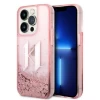 Чехол Karl Lagerfeld Liquid Glitter Big для iPhone 14 Pro Pink (KLHCP14LLBKLCP)