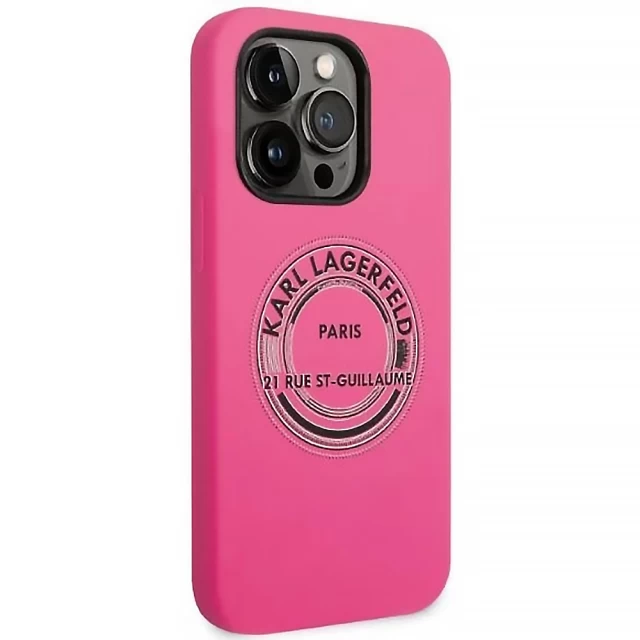 Чехол Karl Lagerfeld Silicone RSG для iPhone 14 Pro Pink (KLHCP14LSRSGRCF)