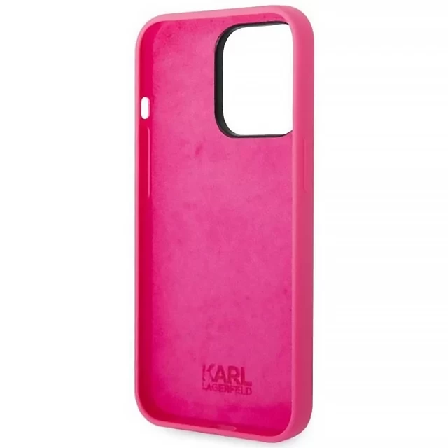 Чехол Karl Lagerfeld Silicone RSG для iPhone 14 Pro Pink (KLHCP14LSRSGRCF)