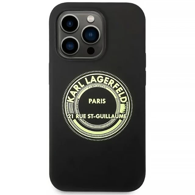 Чехол Karl Lagerfeld Silicone RSG для iPhone 14 Pro Black (KLHCP14LSRSGRCK)