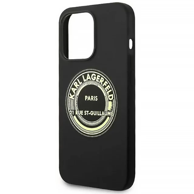 Чехол Karl Lagerfeld Silicone RSG для iPhone 14 Pro Black (KLHCP14LSRSGRCK)