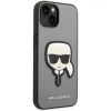 Чехол Karl Lagerfeld Saffiano Karl's Head Patch для iPhone 14 Silver (KLHCP14SSAPKHG)