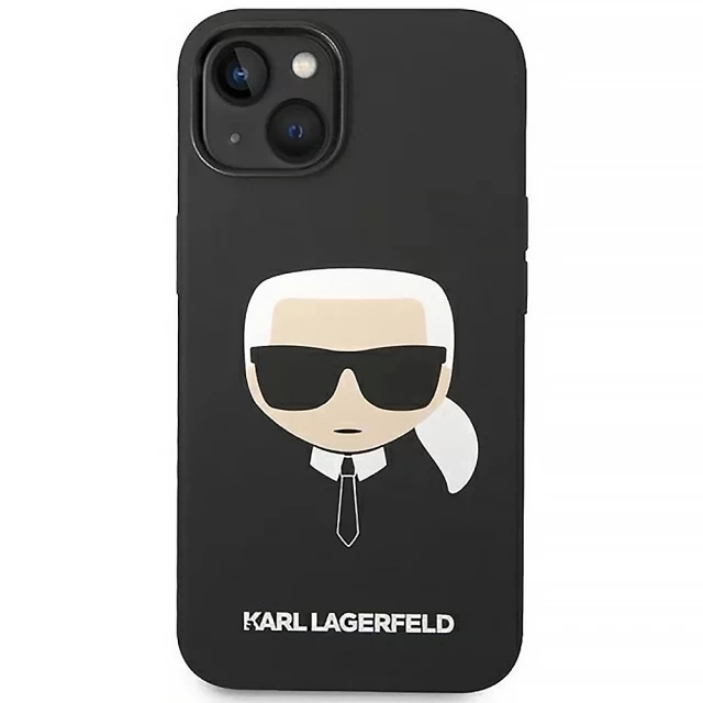 Чохол Karl Lagerfeld Silicone Karl's Head для iPhone 14 Black (KLHCP14SSLKHBK)