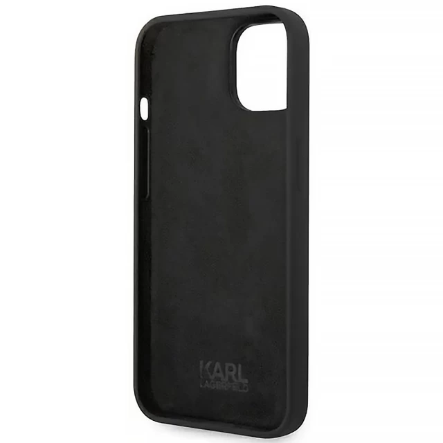 Чохол Karl Lagerfeld Silicone Karl's Head для iPhone 14 Black (KLHCP14SSLKHBK)