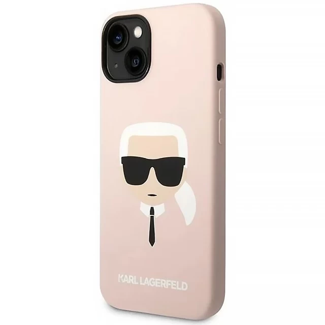 Чехол Karl Lagerfeld Karl's Head для iPhone 14 Pink (KLHCP14SSLKHLP)