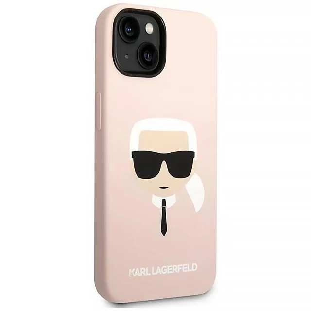 Чохол Karl Lagerfeld Karl's Head для iPhone 14 Pink (KLHCP14SSLKHLP)