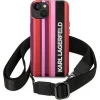 Чохол Karl Lagerfeld Color Stripes Strap для iPhone 14 Pink (KLHCP14SSTSTP)