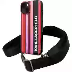 Чехол Karl Lagerfeld Color Stripes Strap для iPhone 14 Pink (KLHCP14SSTSTP)