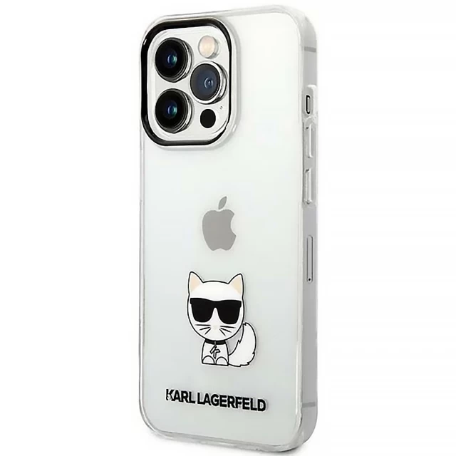 Чехол Karl Lagerfeld Choupette Body для iPhone 14 Pro Max Transparent (KLHCP14XCTTR)